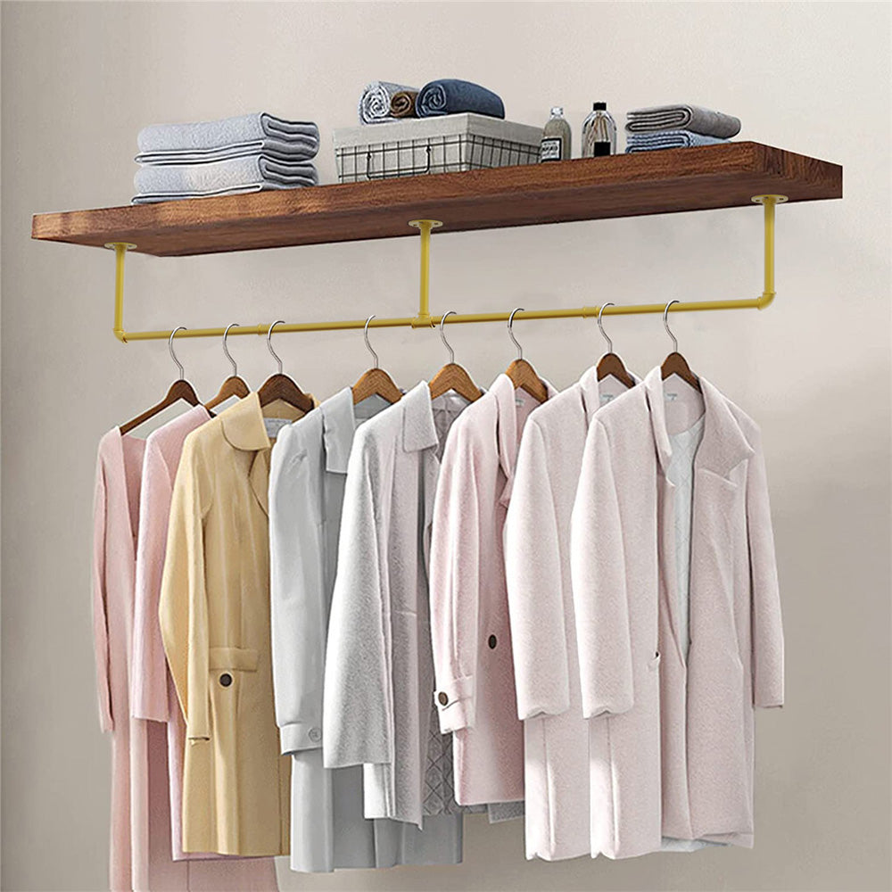 183cm Heavy Duty Galvanized Carbon Steel Wall Mounted Clothes Rack