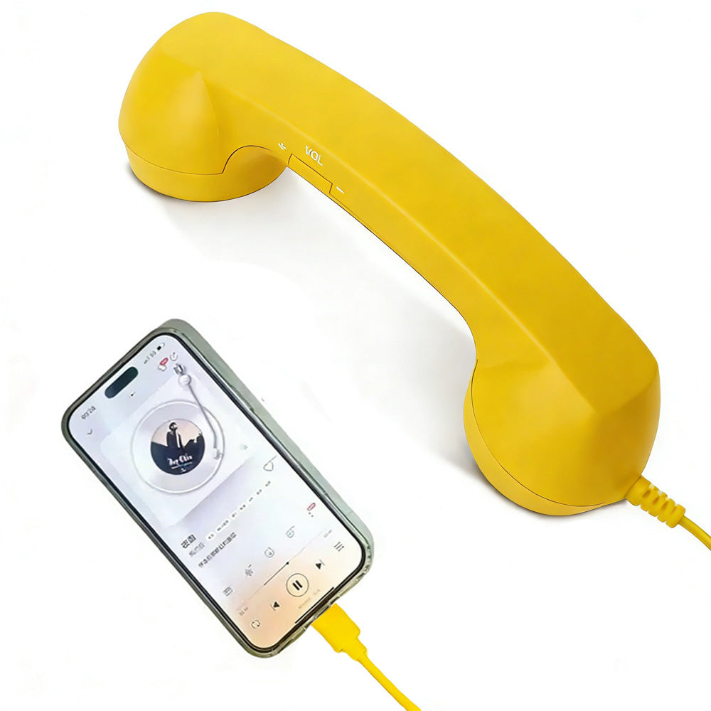 Retro Type C Wired Phone Handset with Microphone for Phones Computers