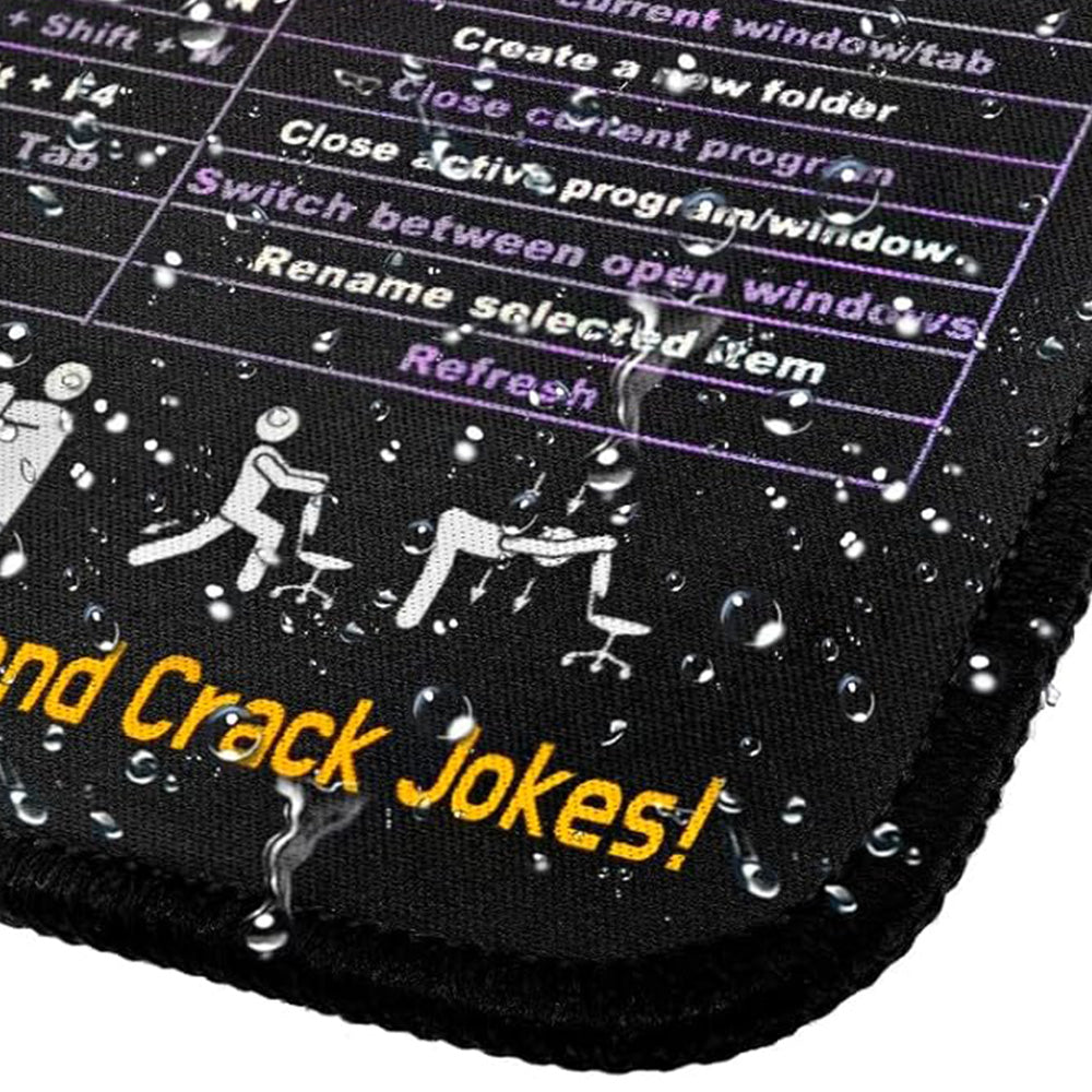 Portable Computer Mouse Pad with Excel Word PowerPoint Windows Shortcuts