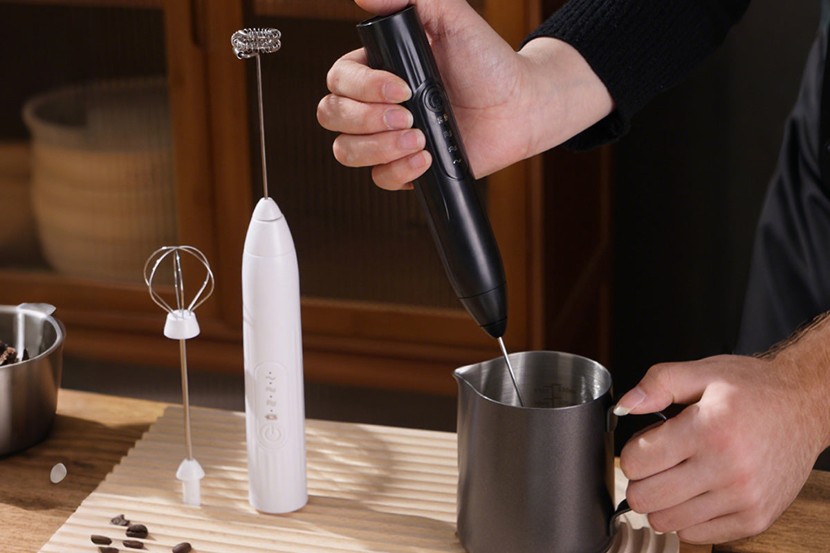 USB Charging Electric Egg Beater Milk Frother Handheld Drink Coffee Foamer