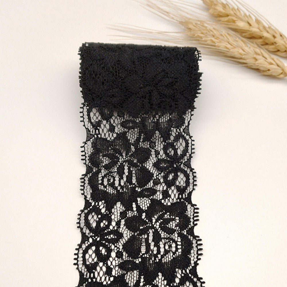 Elastic Floral Lace Trim Stretch Ribbon for Sewing and DIY Crafts