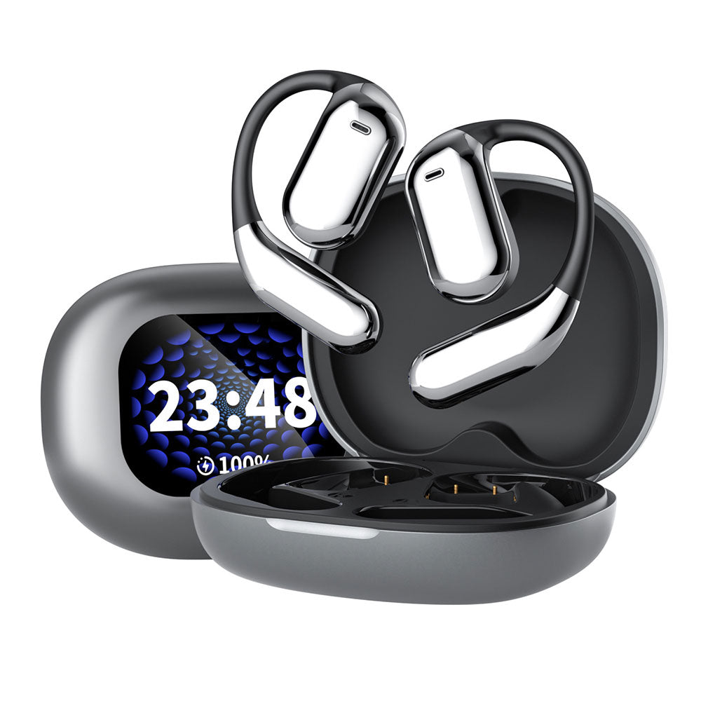 Wireless Open Ear Earbuds With LCD Touchscreen Bluetooth 5.4 Over The Ear Earbuds