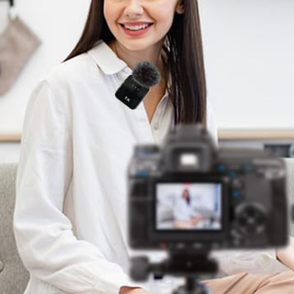 Wireless Lavalier Microphone Set with Noise Reduction