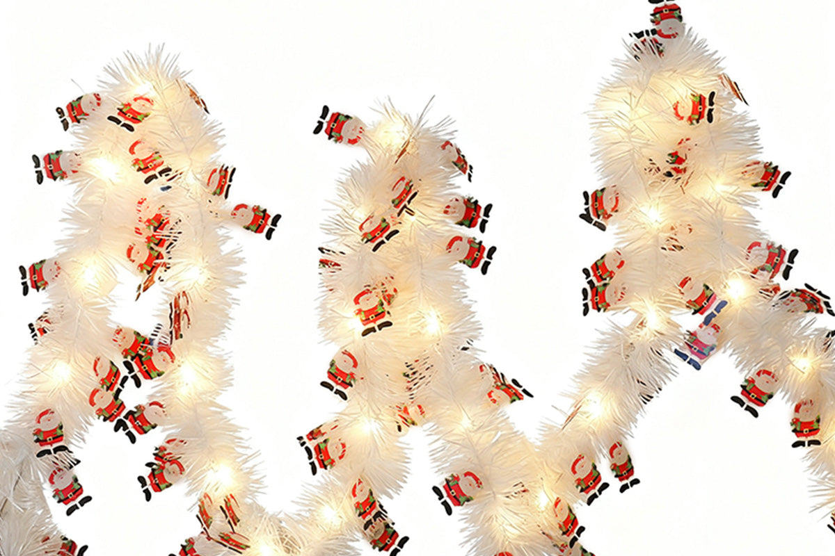 5M Christmas LED Garland with 50 Warm White Lights for Indoor Outdoor Tree Decoration