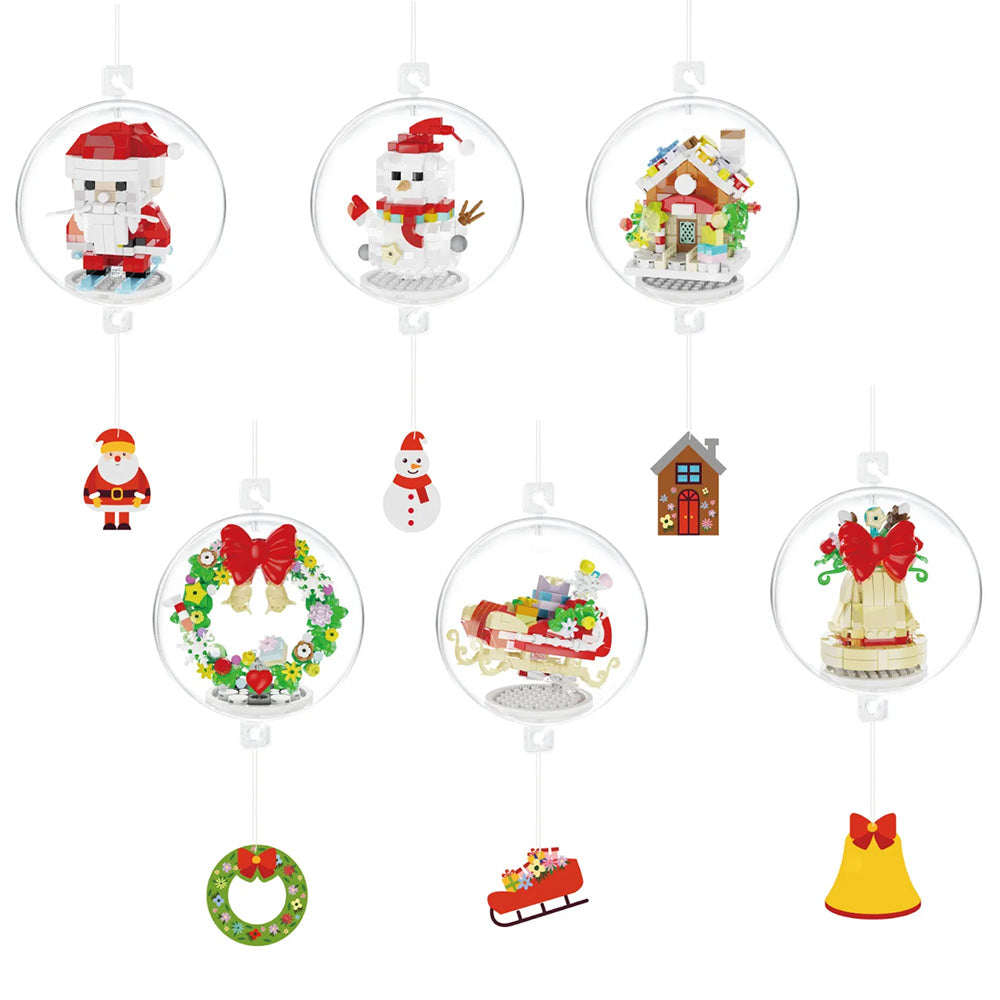 Christmas Tree Ornaments Building Blocks Christmas Santa Nutcracker Xmas Ornament