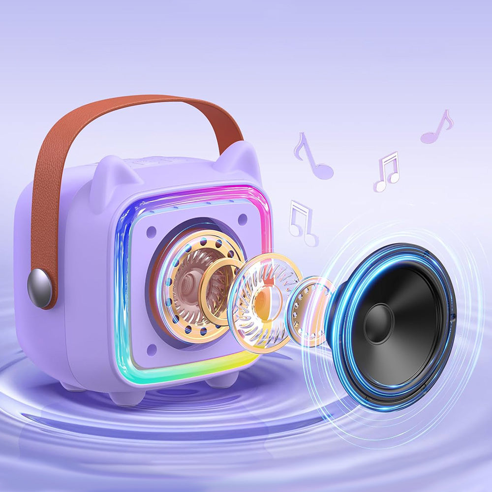 Mini Karaoke Machine Portable Bluetooth-Speaker with A Microphone