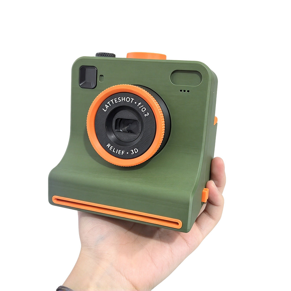 Retro Camera-Shaped Coffee Latte Art Stencil Tool for Home Cafe Barista Gift-Style 2