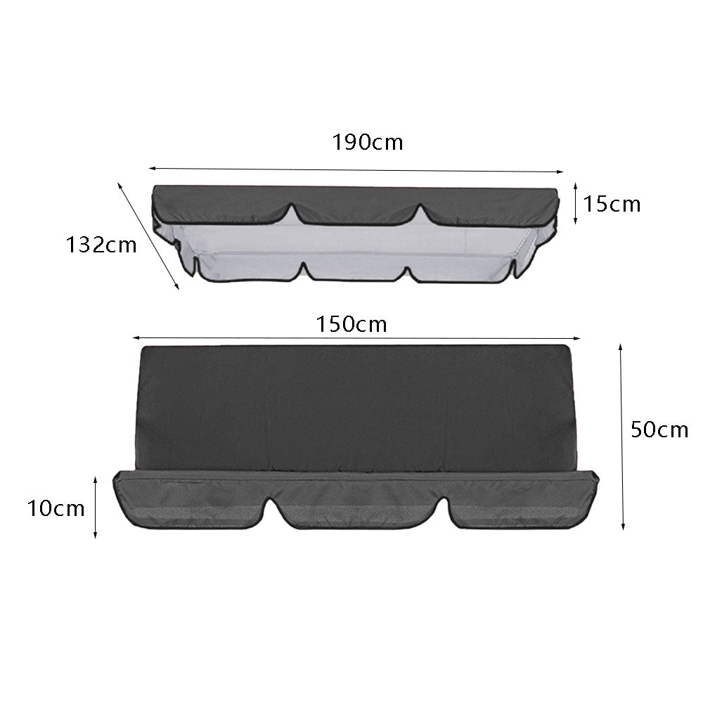 Waterproof Swing Canopy Replacement Swing Seat Sun Shade Cover with Seat Cover