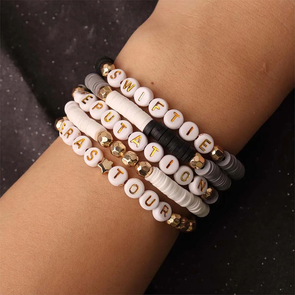 5Pcs Taylor Inspired Beaded Bracelets Fans Friendship Bracelets Gifts for Music Lovers