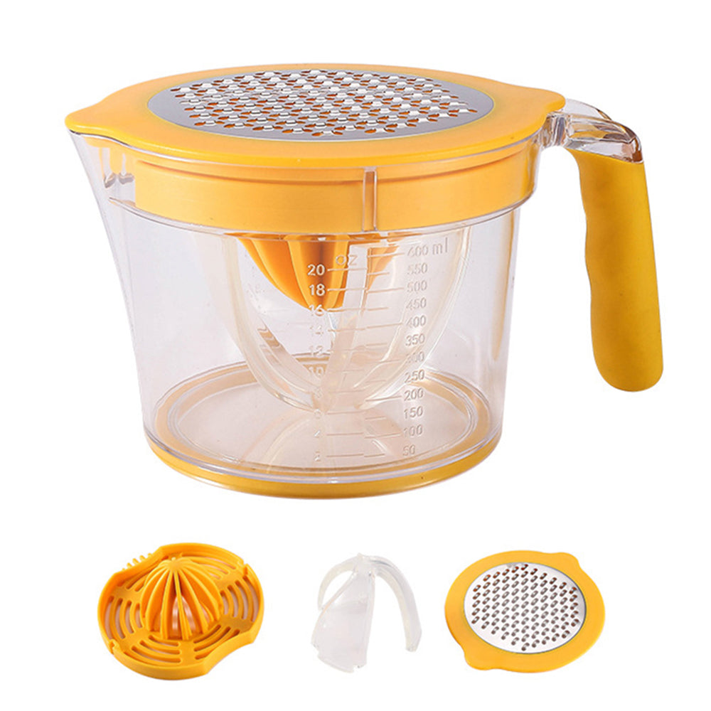 2Pcs 4-in-1 Citrus Squeezer Multifunctional Manual Juicer Measuring Cup