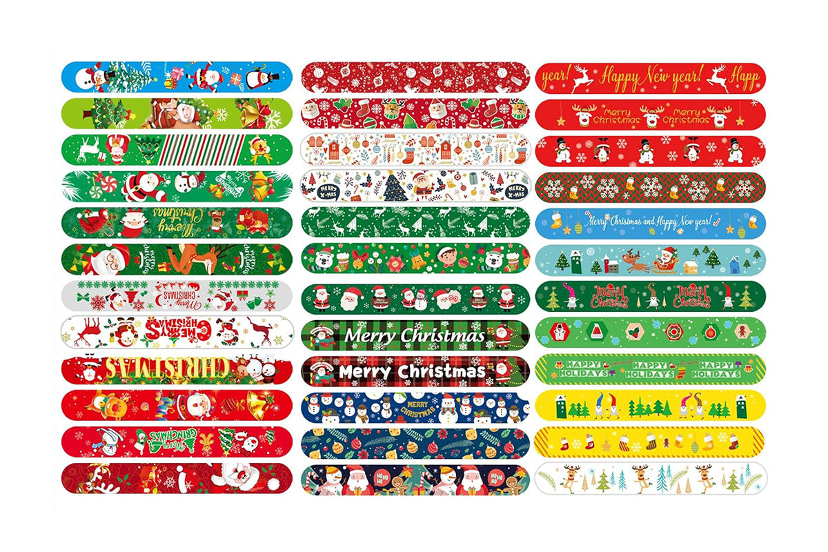 100Pcs Slap Bracelets Party Bracelet Gifts Birthday Decorations for School Holiday