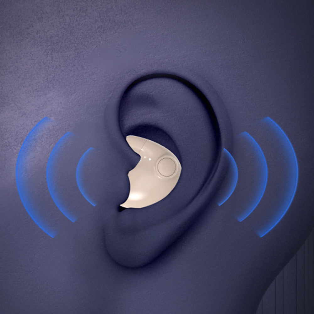 Ultra Thin Invisible Earphone Bluetooth 5.3 for Side Sleeping with LED Display