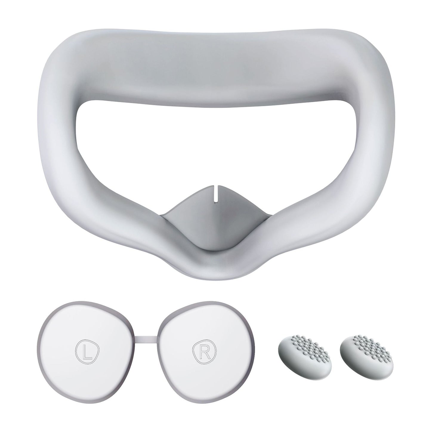 VR Silicone Face Cover Pad And Lens Cover With Joystick Cover For Oculus Quest 2