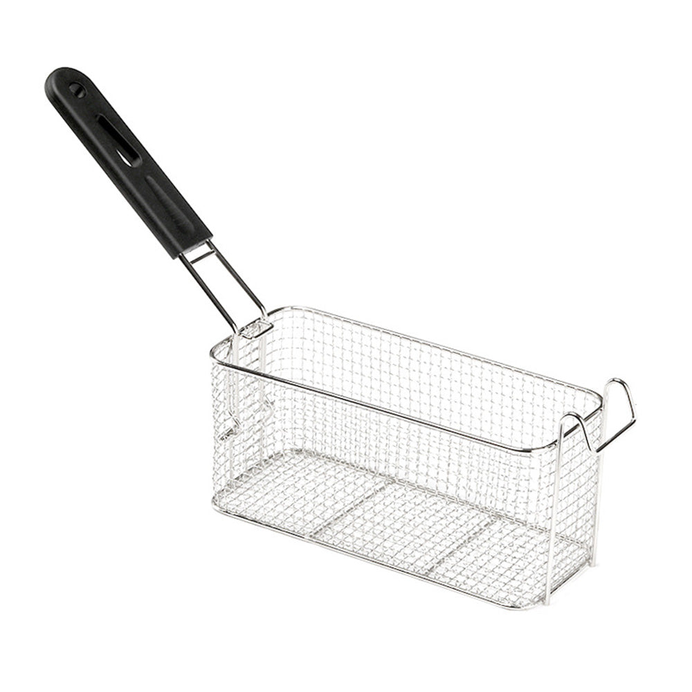 Stainless Steel Deep Fryer Basket with Removable Handle and Hanging Design