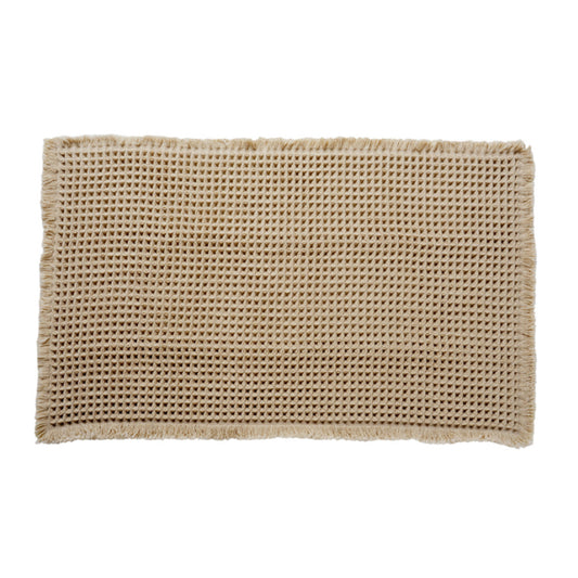 Waffle Bath Mat Cushioned Non Slip Bathroom Rug for Floor Standing Mat