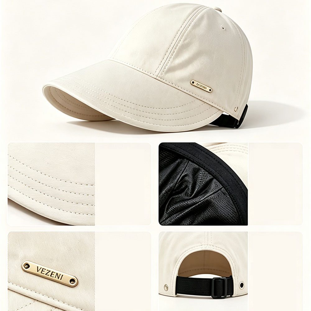 Wide Brim Quick Dry Foldable Sun Hat with Ponytail Opening and Hook
