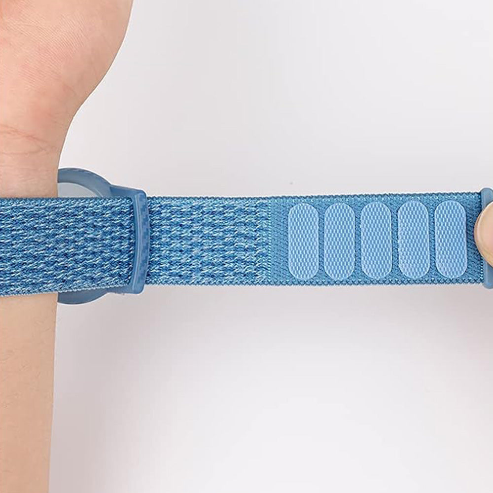 2PCS Soft Nylon Wristbands for Airtag Adjustable Bracelet for Airtag for Little Ones Adults-Blue