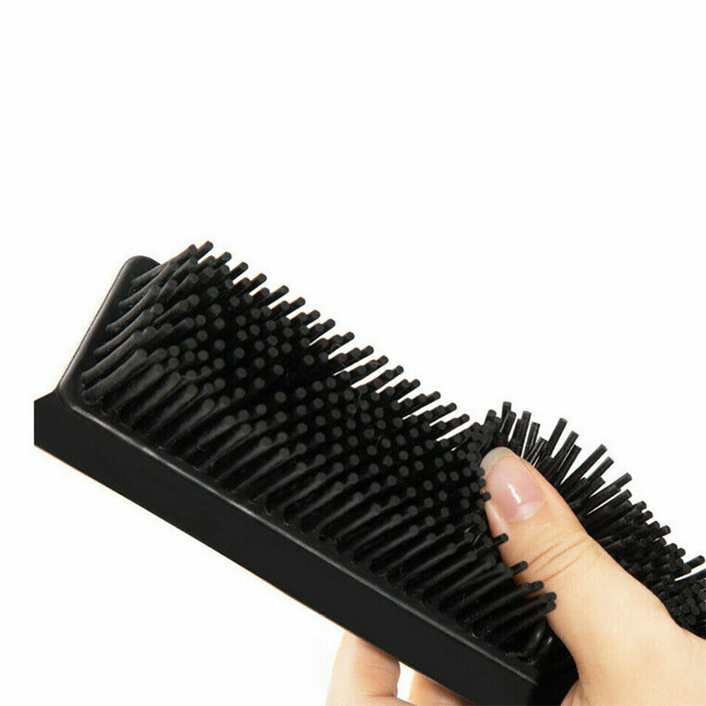 Rubber Broom For Pet Dog Cat Hair Sweeper Squeegee Windows Car Long Handle