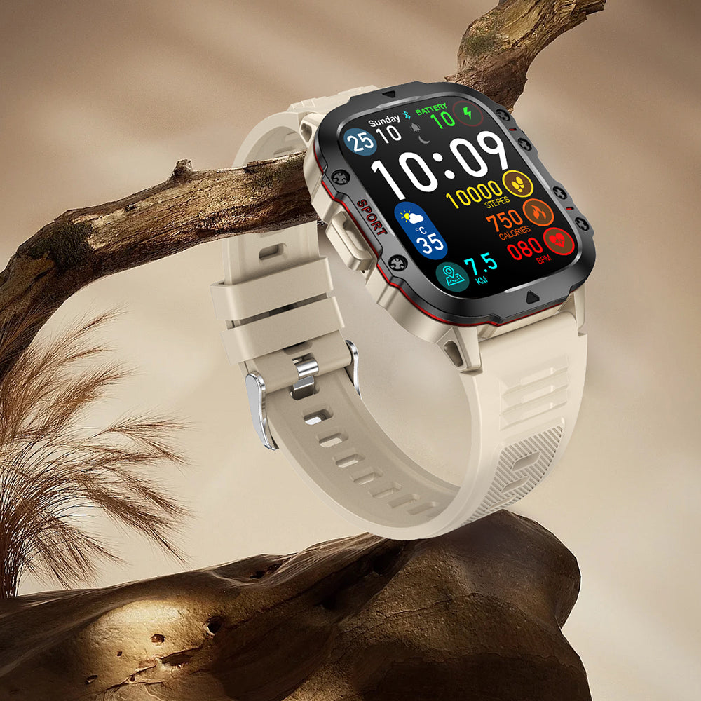 1.96-Inch Smart Watch with Heart Rate Monitor Voice Assistant and 100+ Sports Modes