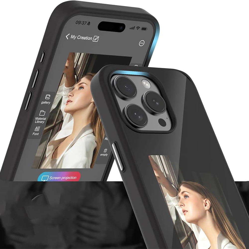 Ink Screen Display DIY Custom Picture iPhone Case-For iPhone 15 Pro