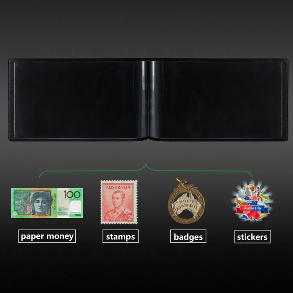 2Pcs 20-Sheet Banknote Stock Collection Currency Storage Album for Coin Paper Money