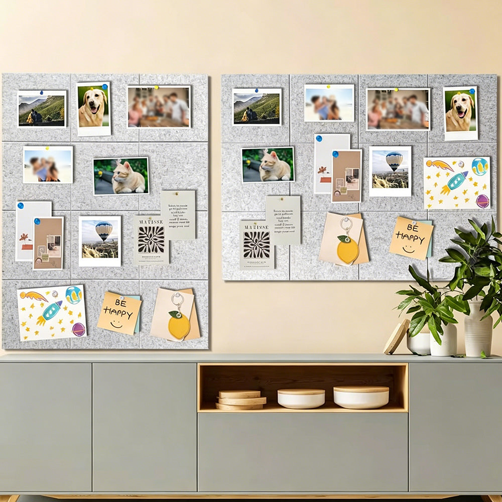 12Pcs Large Felt Bulletin Board Cork Boards for Walls Office Classroom Pin Board