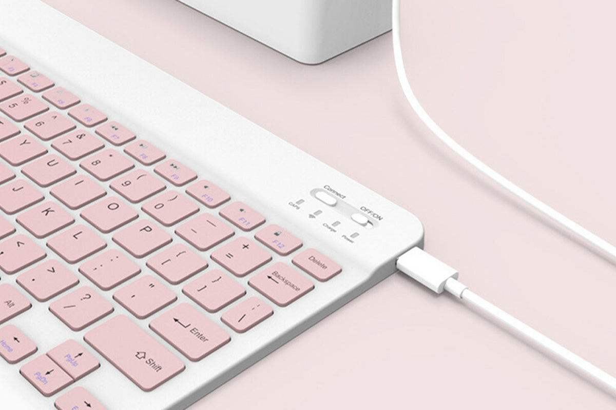 Ultra Slim Portable Wireless Bluetooth Keyboard Mouse Combo for Tablet Laptop