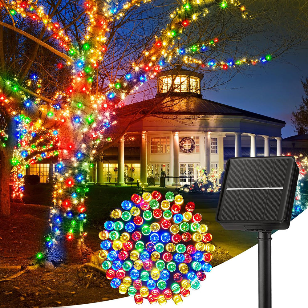 Outdoor Solar String Lights with 8 Modes for Garden Decoration-Multicolour