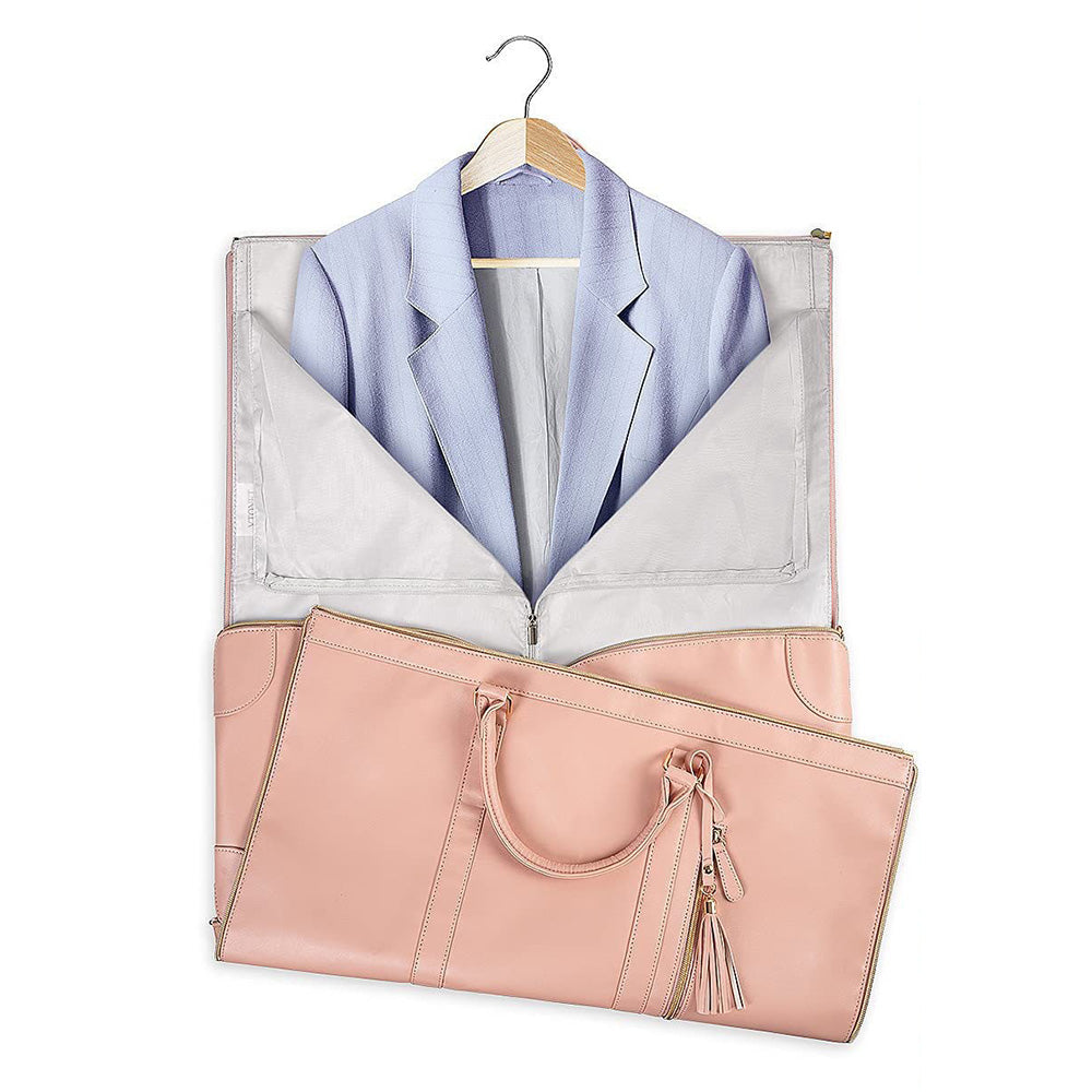 Water-Resistant Garment Duffle Bag Duffle Bag PU Leather Travel Bag