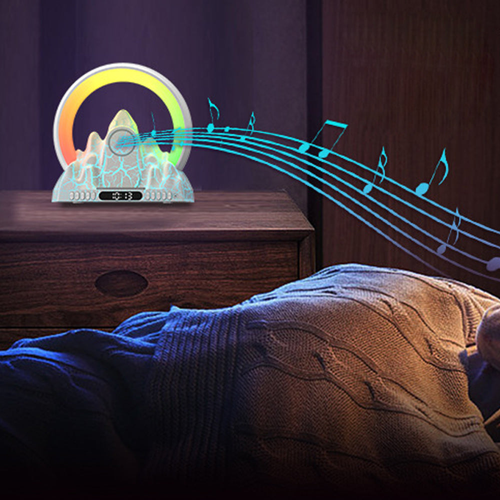 USB Wireless Charger Sunrise Alarm Clock Wake Up Light APP Control Atmosphere Lamp