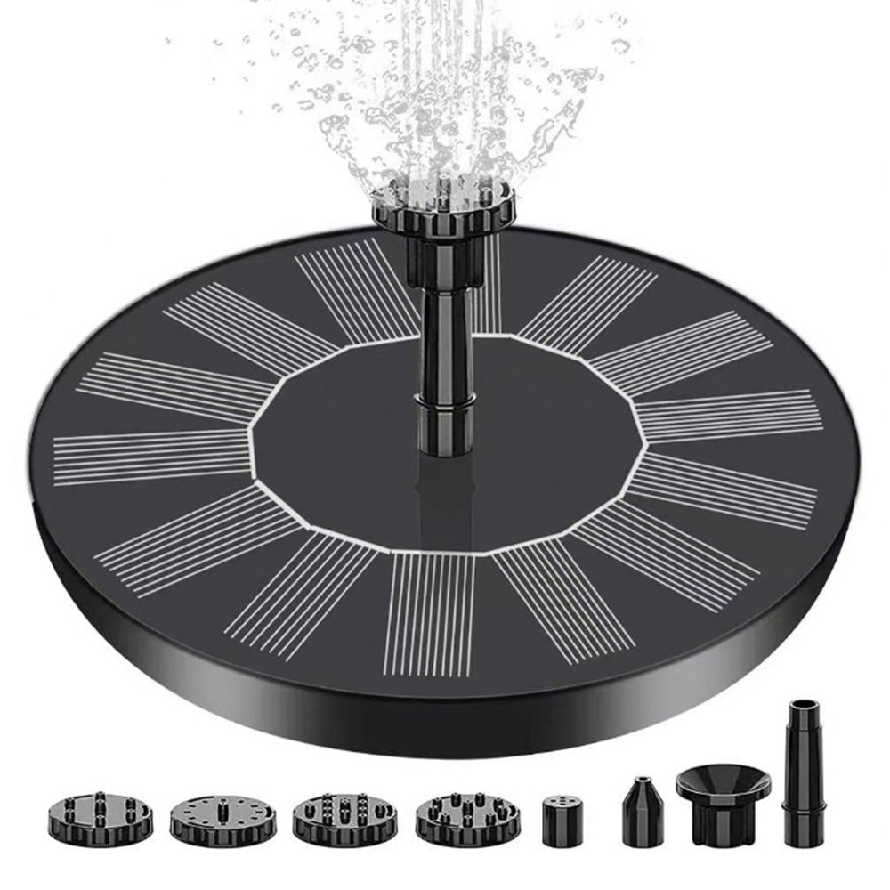 Solar Powered Bird Bath Fountains Upgrade 1.5W with 6 Nozzle Water Feature