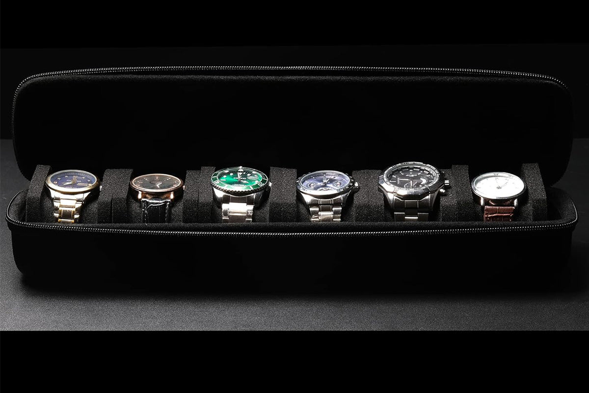 Portable Watch Storage Box Travel Storage Organizer Watch Roll Display Case
