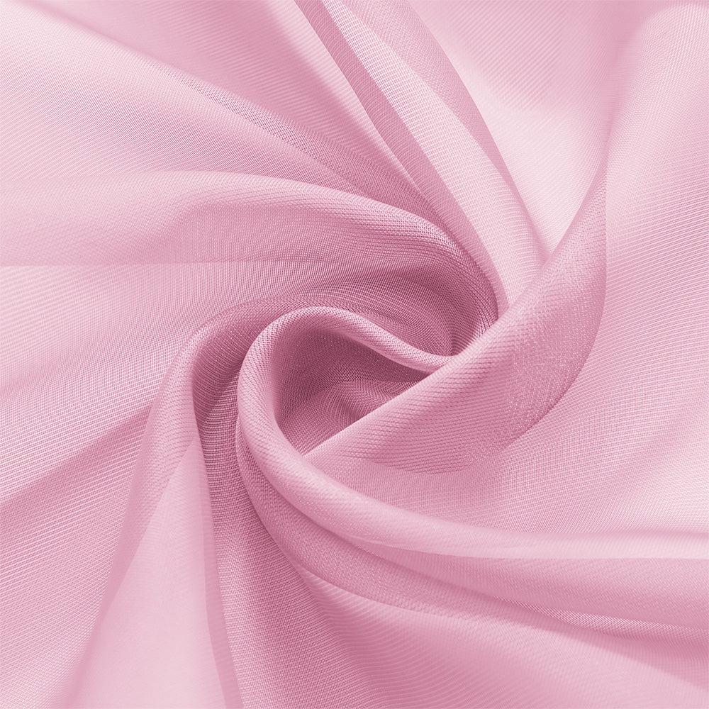 2Pcs 210x134cm Rod Pocket Sheer Curtain Voile Curtain Window Drape Privacy Draperies for Living Room