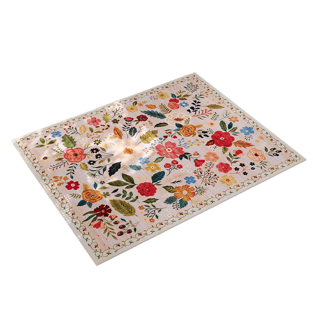 Washable Boho Floral Small Area Rug Indoor Entrance Door Mat