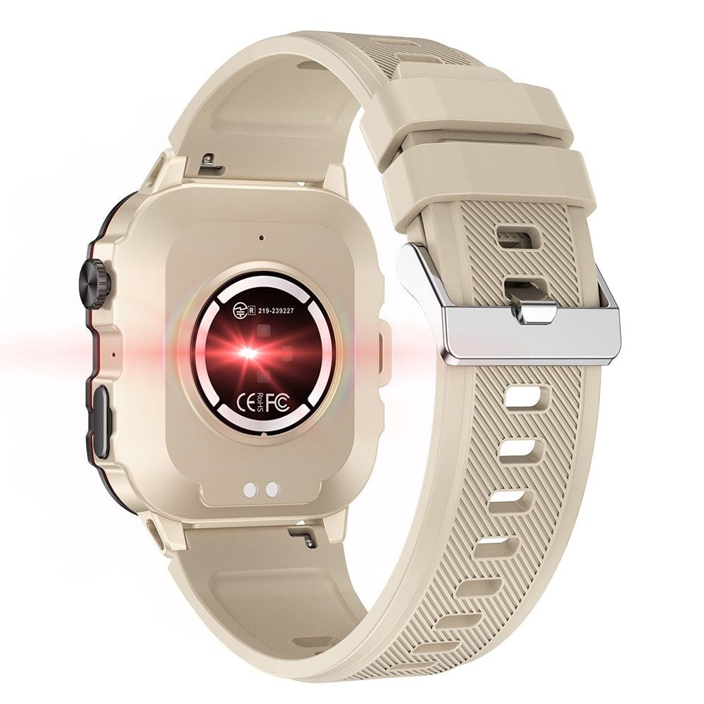 1.96-Inch Smart Watch with Heart Rate Monitor Voice Assistant and 100+ Sports Modes