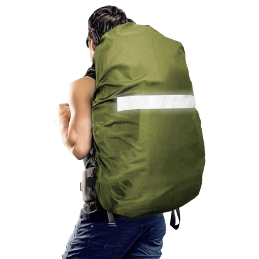 Water-Resistant Outdoor Backpack Rain Cover with Reflective Strip