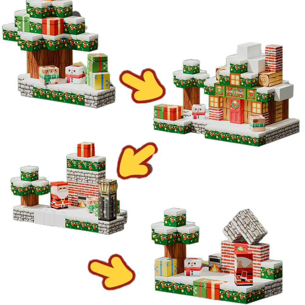 Christmas Building Cubes Sets for Boys and Girls
