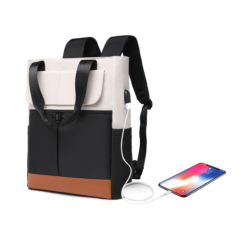 Water Resistant Travel Laptop Backpack with USB Charging Port