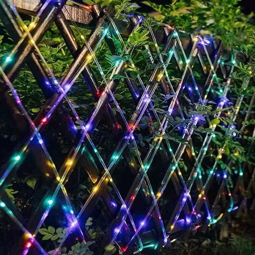 12m 100 LED Solar Rope Lights with 8 Modes for Parties and Weddings