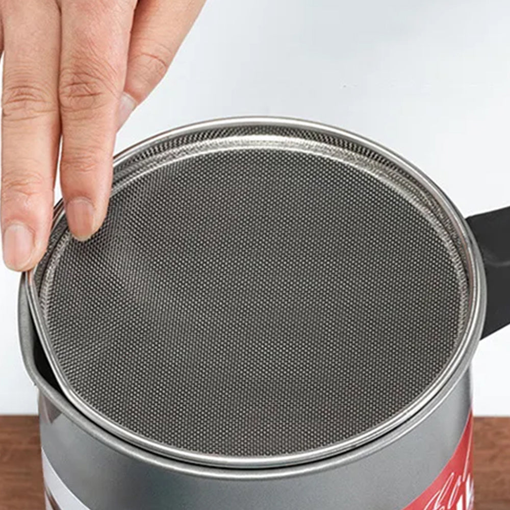 1.4L/1.7L Stainless Steel Oil Container with Strainer