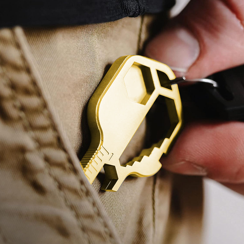 24-in-1 Key-shaped Multitool Keychain