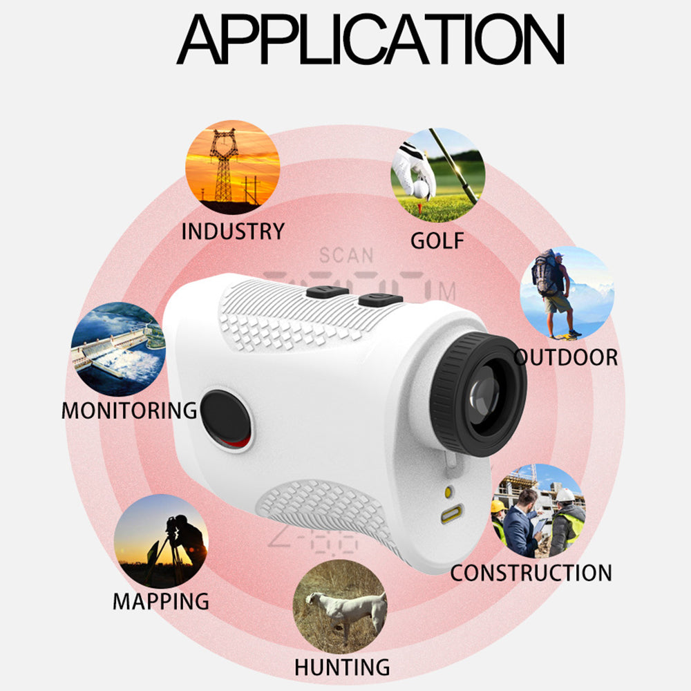 1200Yard Magnetic Golf Rangefinder with Slope Compensation Flag Lock Vibration