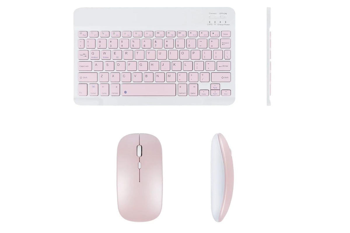 Ultra Slim Portable Wireless Bluetooth Keyboard Mouse Combo for Tablet Laptop