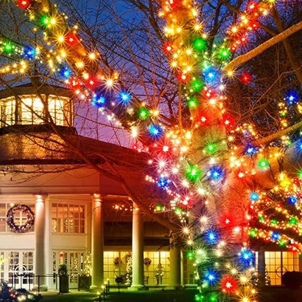 Outdoor Solar String Lights with 8 Modes for Garden Decoration-Multicolour