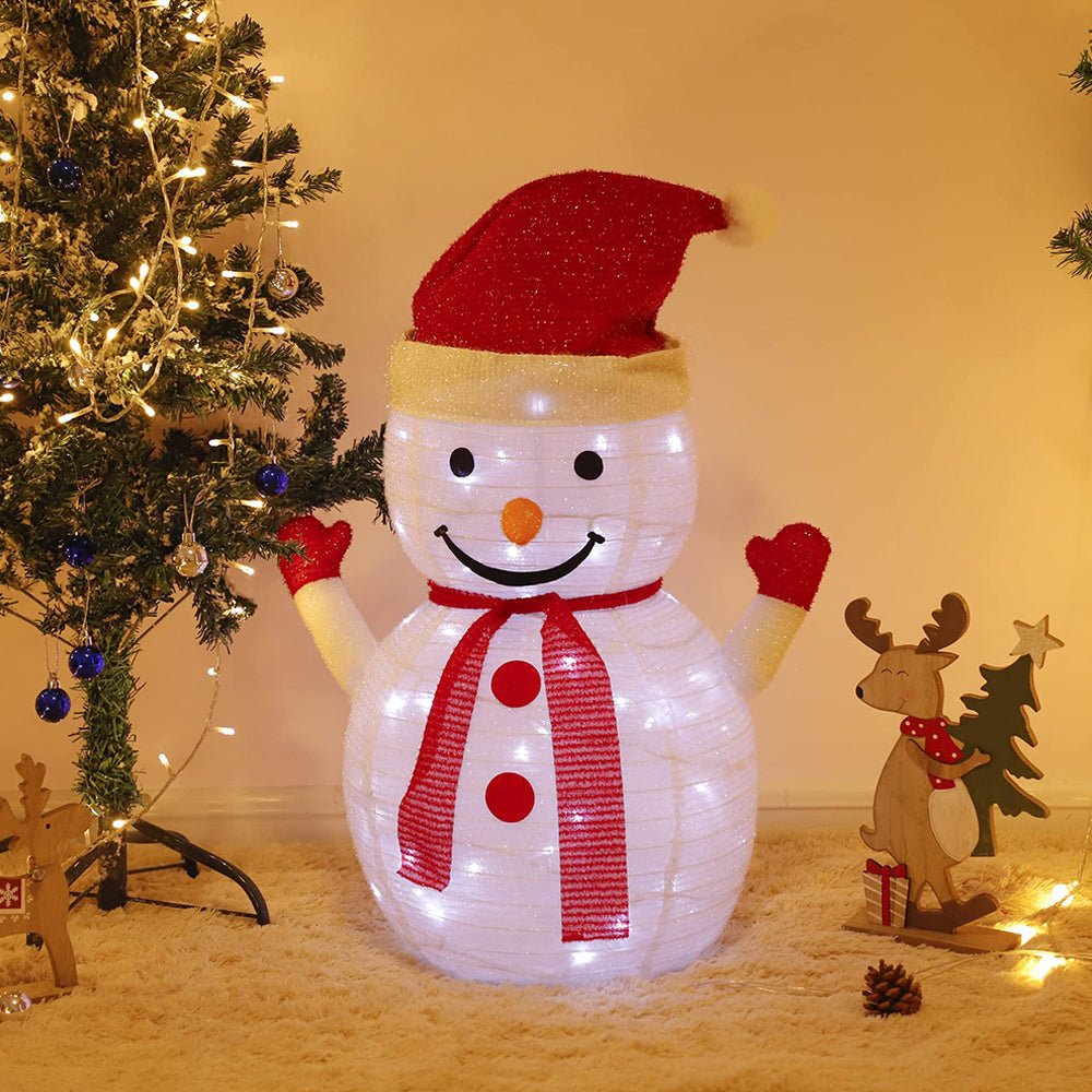 Christmas Yard Sign with Stakes Light Up Yard Sign Indoor Outdoor Decor-Snowman