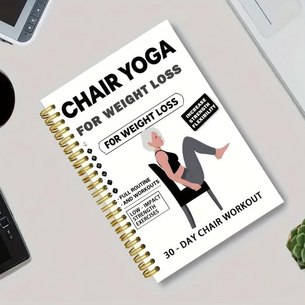 30 Day Chair Yoga Spiral Notebook Illustrated Sitting Guide