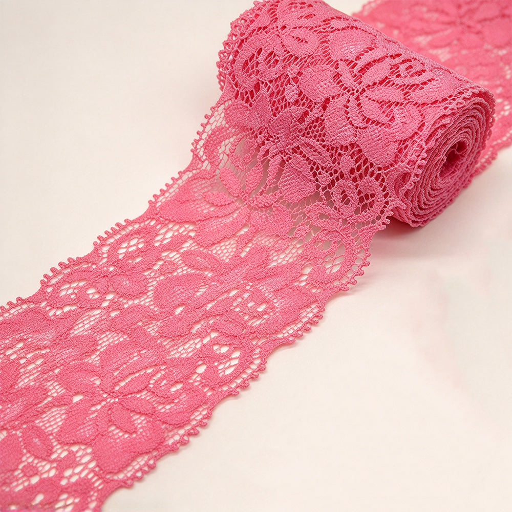 Elastic Floral Lace Trim Stretch Ribbon for Sewing and DIY Crafts