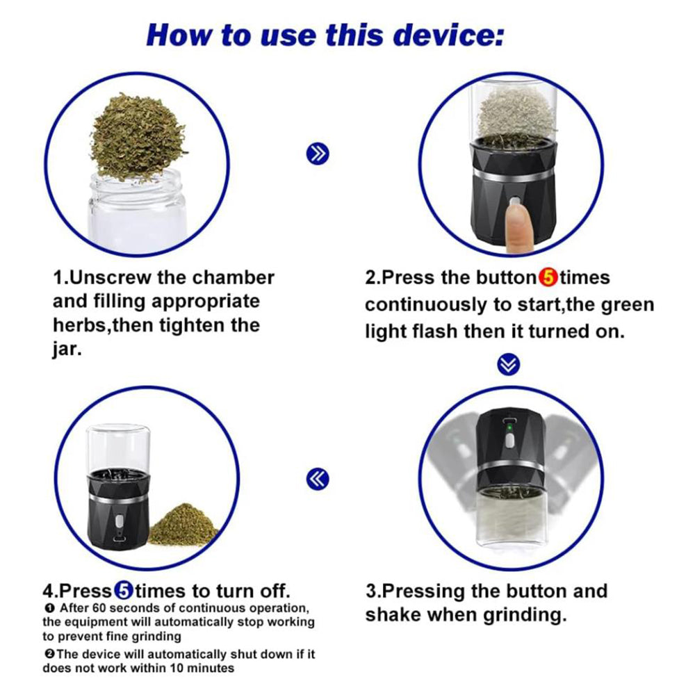 USB Rechargeable Mini Automatic Spice Grinder