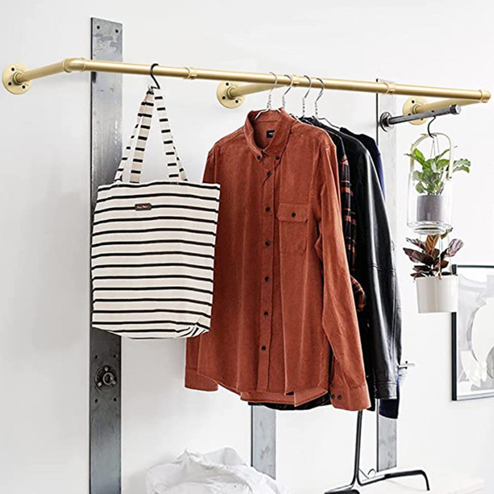 183cm Heavy Duty Galvanized Carbon Steel Wall Mounted Clothes Rack