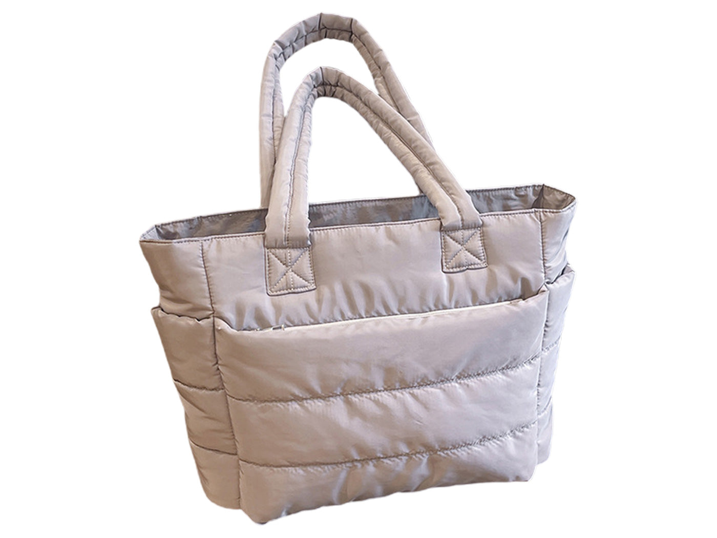 Women Quilted Tote Bag Shoulder Bag Lunch Bag